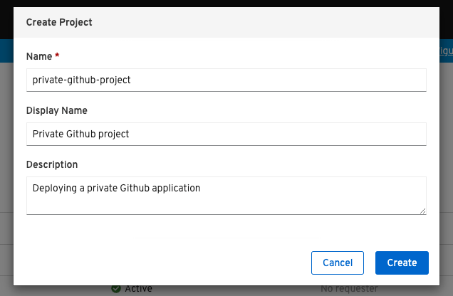 GitHub Private Deploy New Project